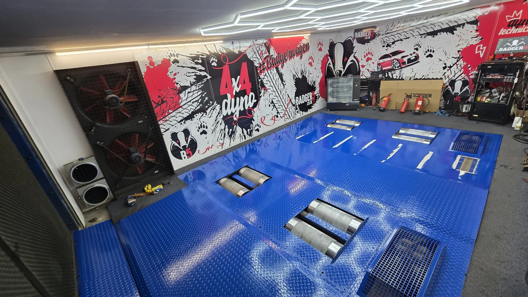 Cooling equipment in the Badger5 dyno cell